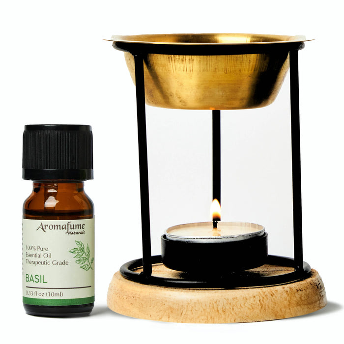 Basil Pure Essential Oil & Burner Bundle