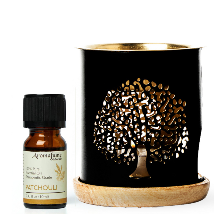 Patchouli Pure Essential Oil & Burner Set