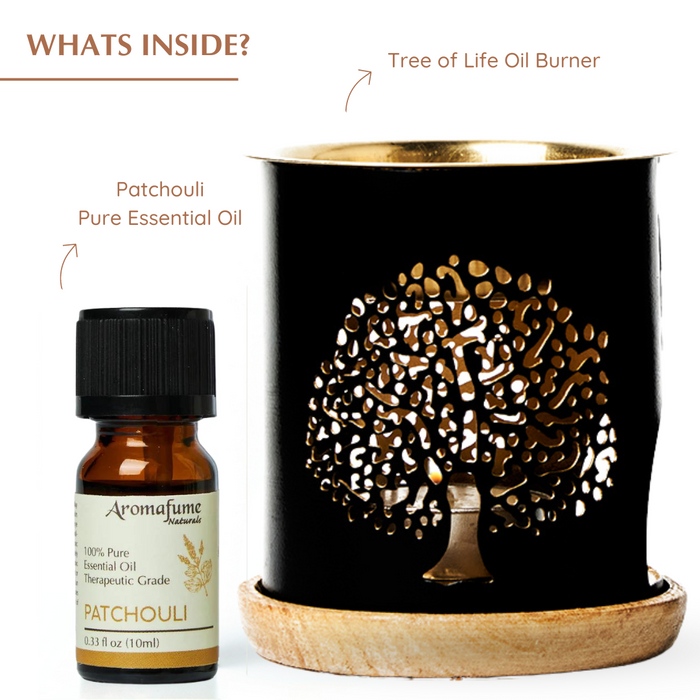 Patchouli Pure Essential Oil & Burner Set