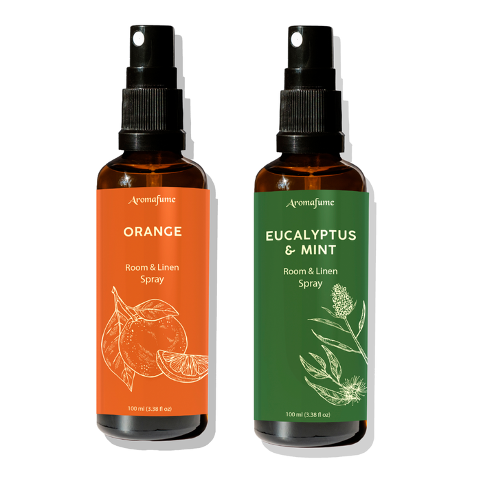 Orange and Eucalyptus & Mint Room Linen Natural Mist Duo